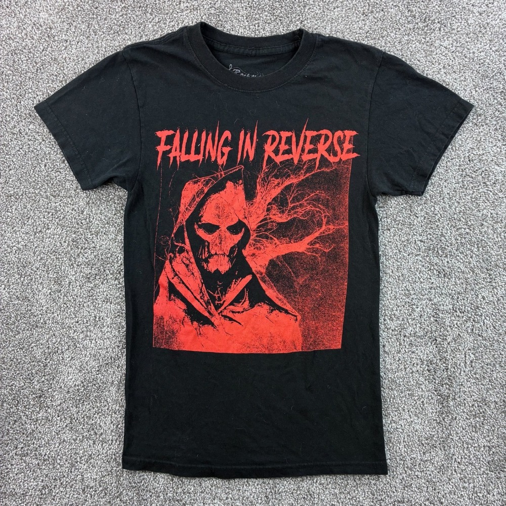 Y2K Falling In Reverse Shirt Mens Small Black Cotton Band Emo Pop Punk Goth